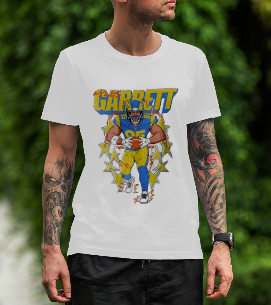Myles Garrett Football Star Number 95 Cold World Hardcore T-Shirt