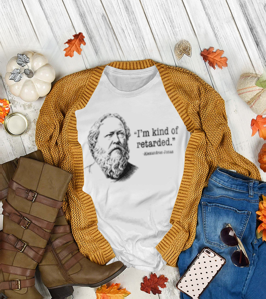 Im Kind Of Retarded Alexandros Jonas Socrates Sketch Line Drawing T-Shirt