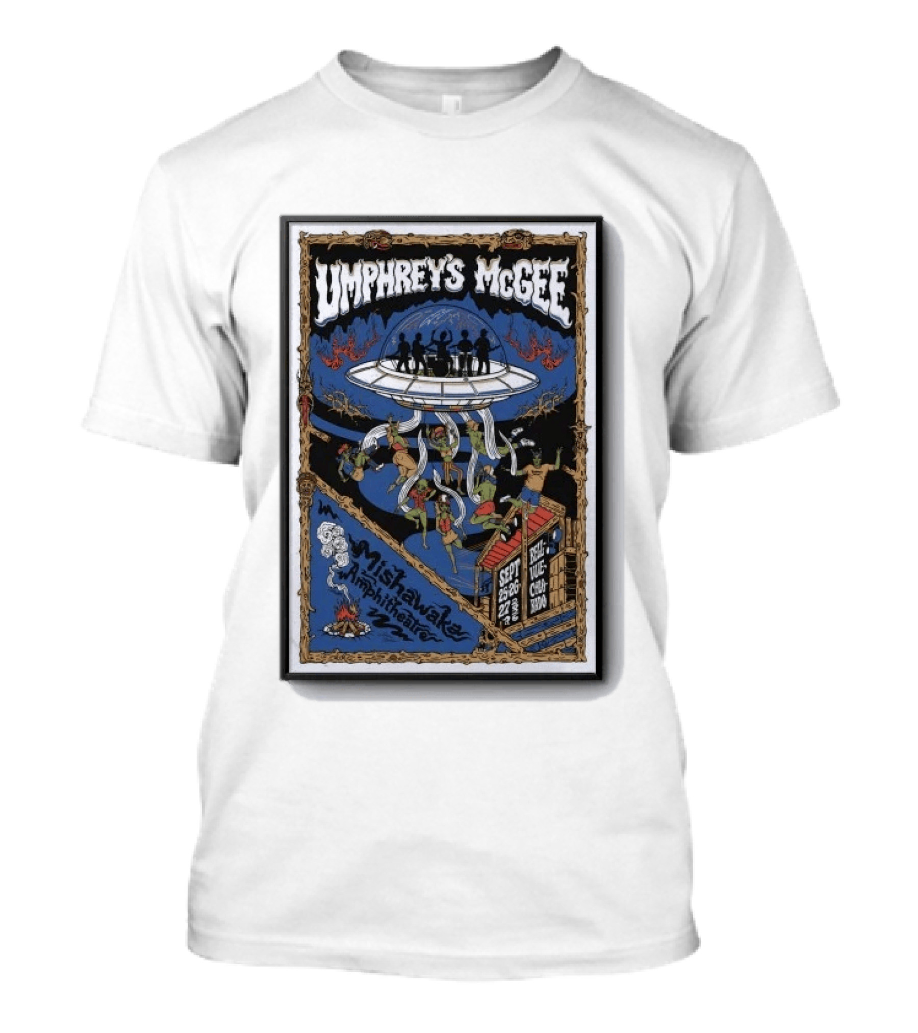 Umphrey's McGee Mishawaka Amphitheatre September 26 28 2026 Alien T-Shirt