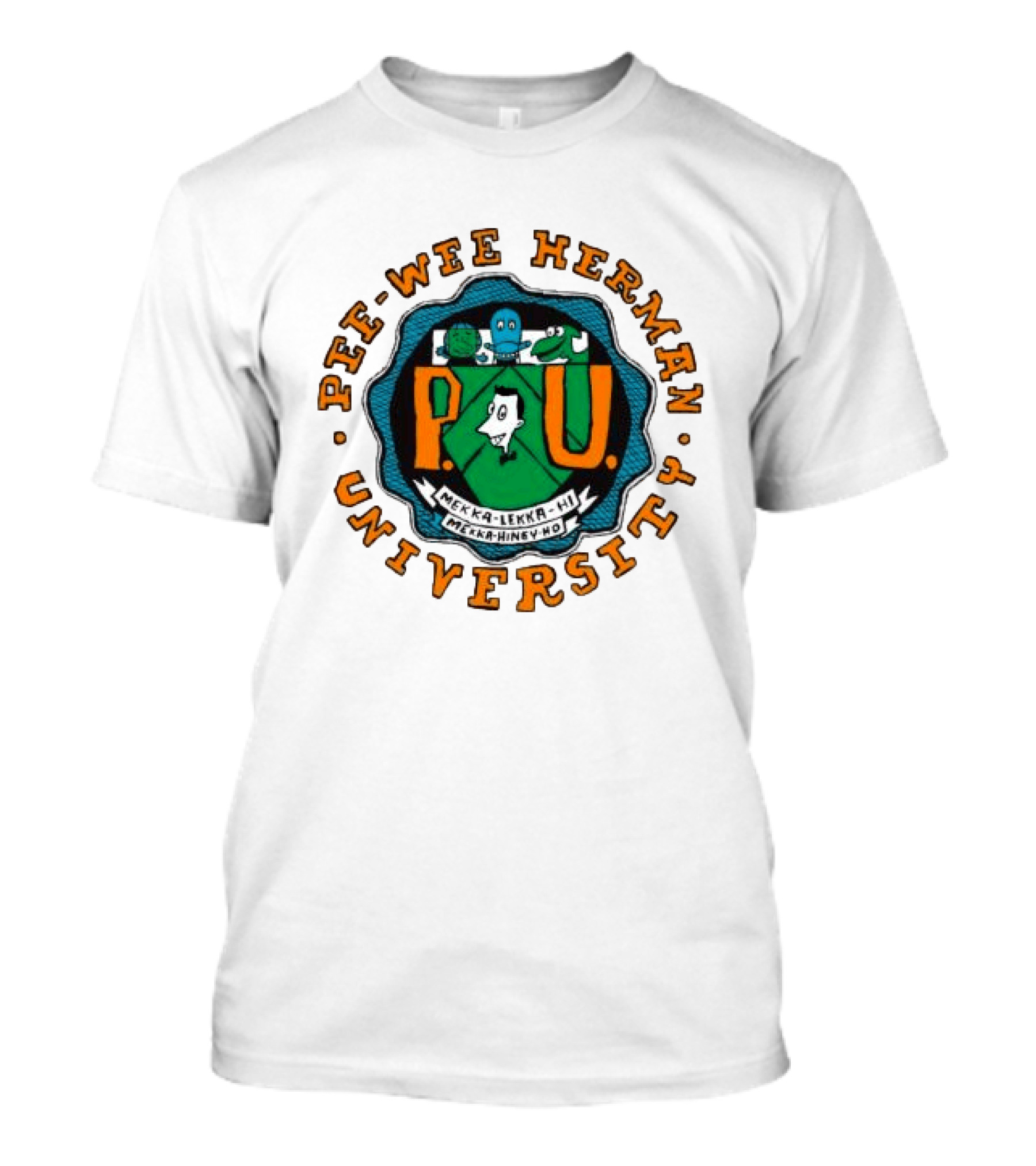 Retrokid Shop Pee Wee Herman University Mekka Lekka Hi Mekka Hiney Ho Crewneck T-Shirt