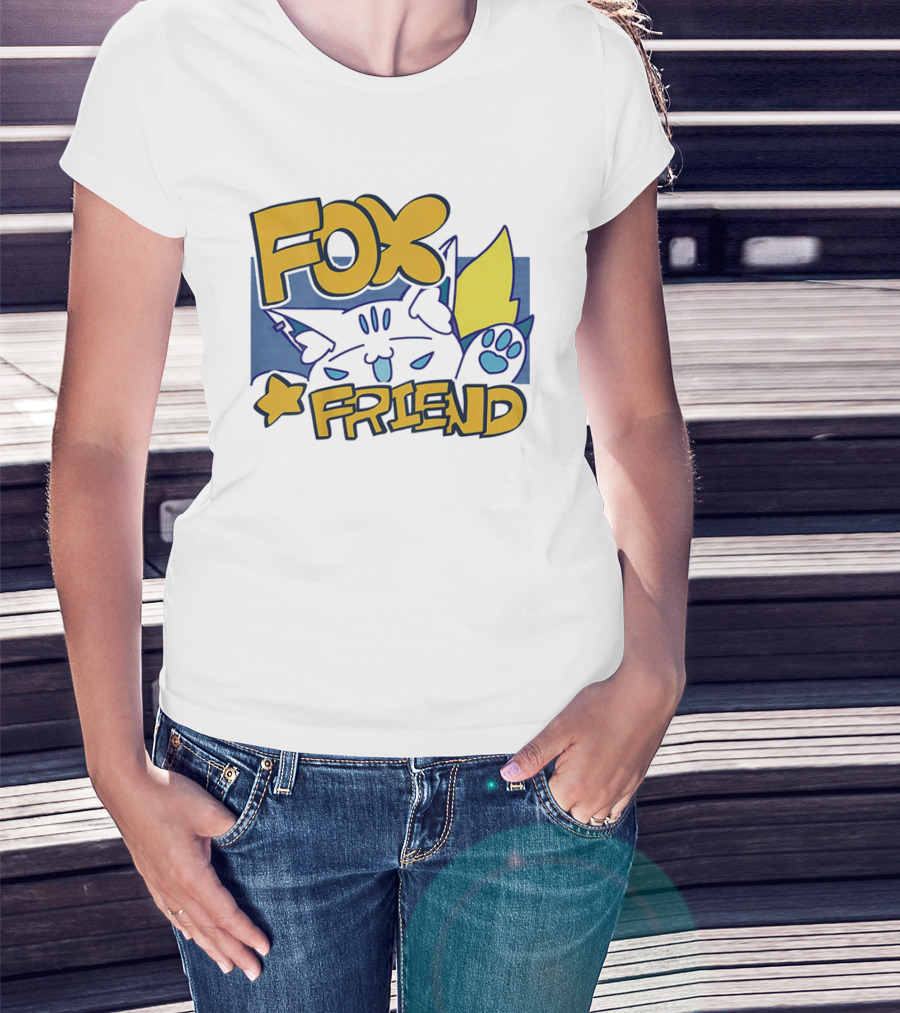 Shirakami Fubuki Fox Friend Anime Style Companion T-Shirt