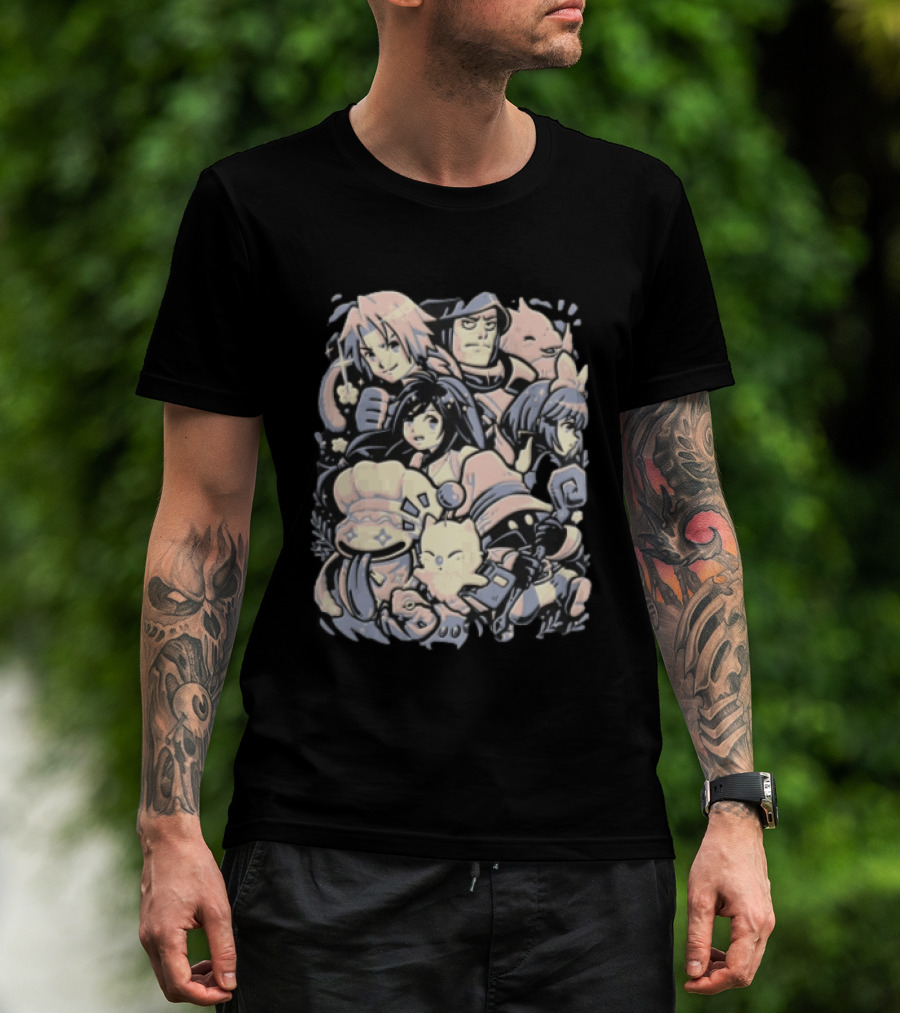 Final Fantasy Anime Group Characters T-Shirt