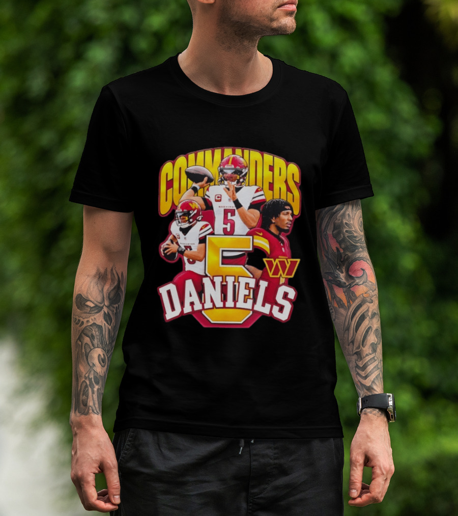 Commanders Jayden Daniels 5 Washington Football T-Shirt