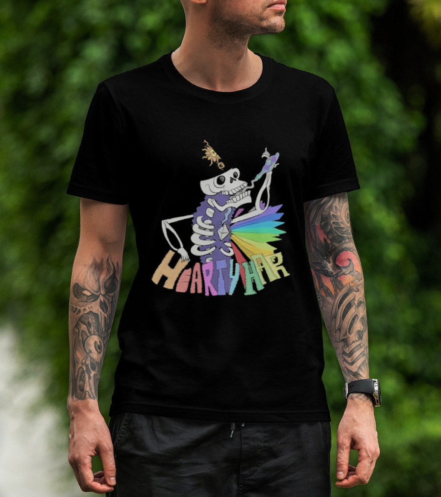John Fogerty Hearty Har Colorful Skeleton With Rainbow T-Shirt