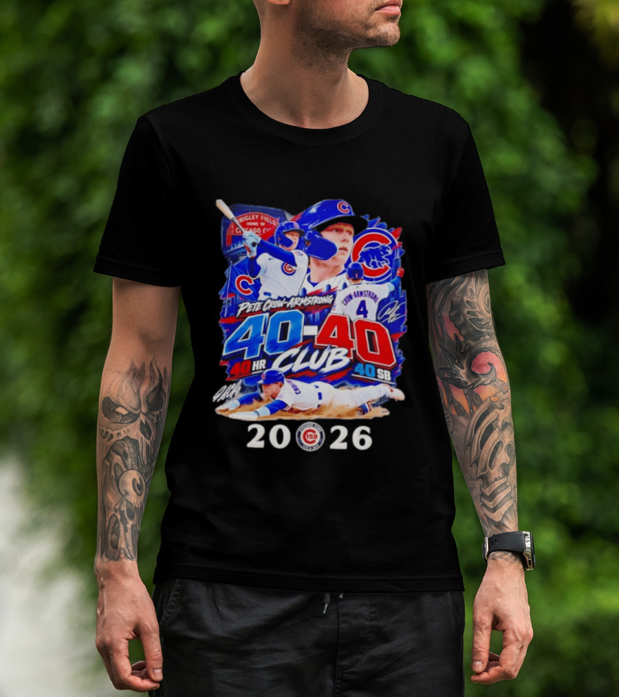 Pete Crow Armstrong 40HR 40SB Club Chicago Cubs 2026 T-Shirt