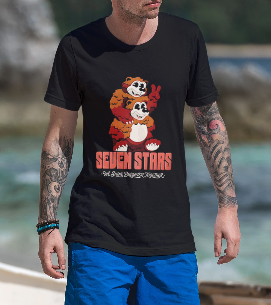 Seven Stars Piggy Back Bears We Grant Dragon Power T-Shirt