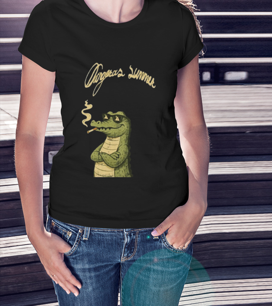 Yeat Dangerous Summer Loose Leaf Gator Smoking Cool Sunglasses Crocodile T-Shirt