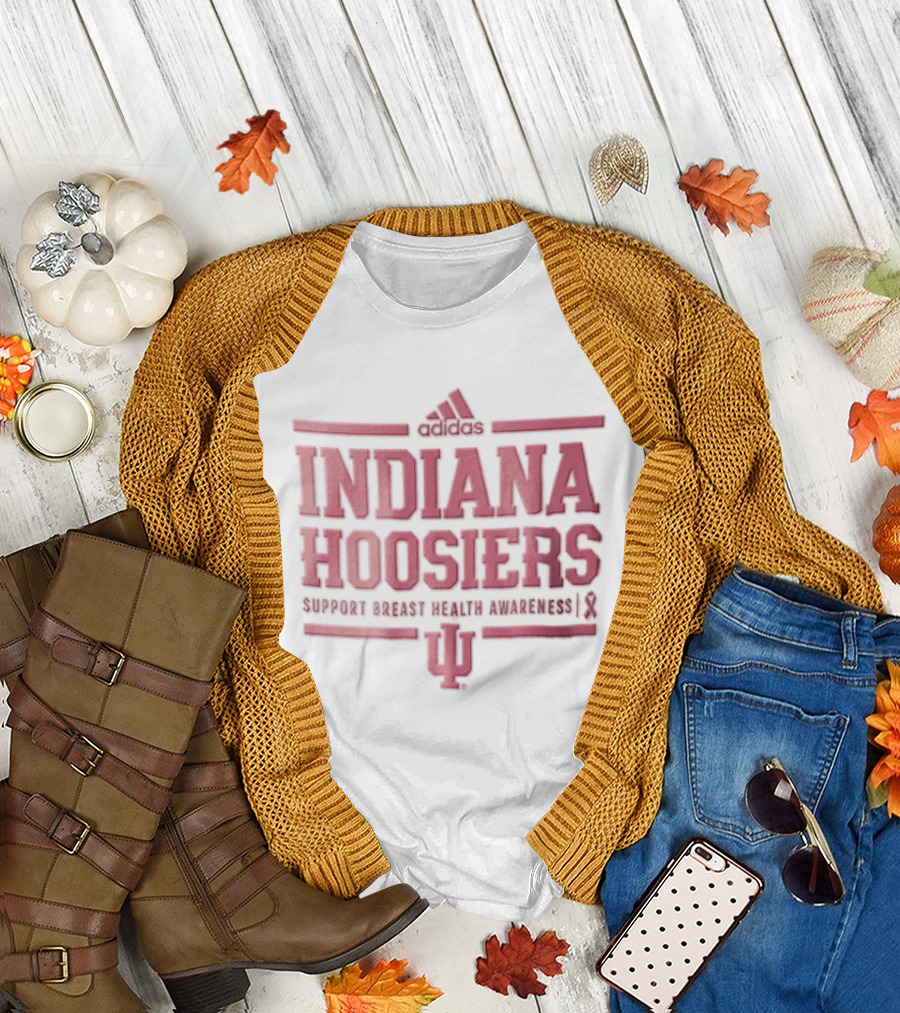 Indiana Hoosiers Support Breast Health Awareness Adidas IU T-Shirt