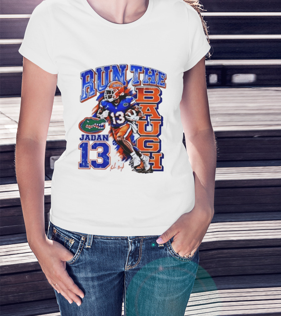 Florida Gators Jadan Baugh Run The Baugh 13 T-Shirt