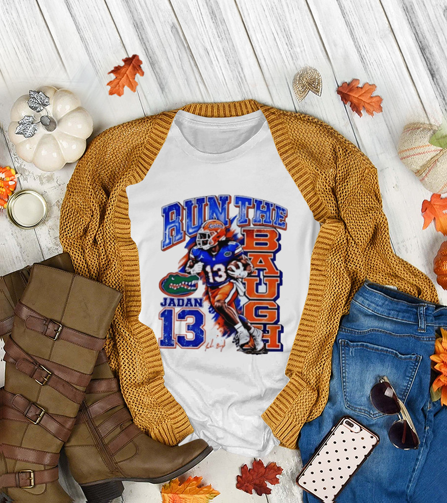 Florida Gators Jadan Baugh Run The Baugh 13 T-Shirt