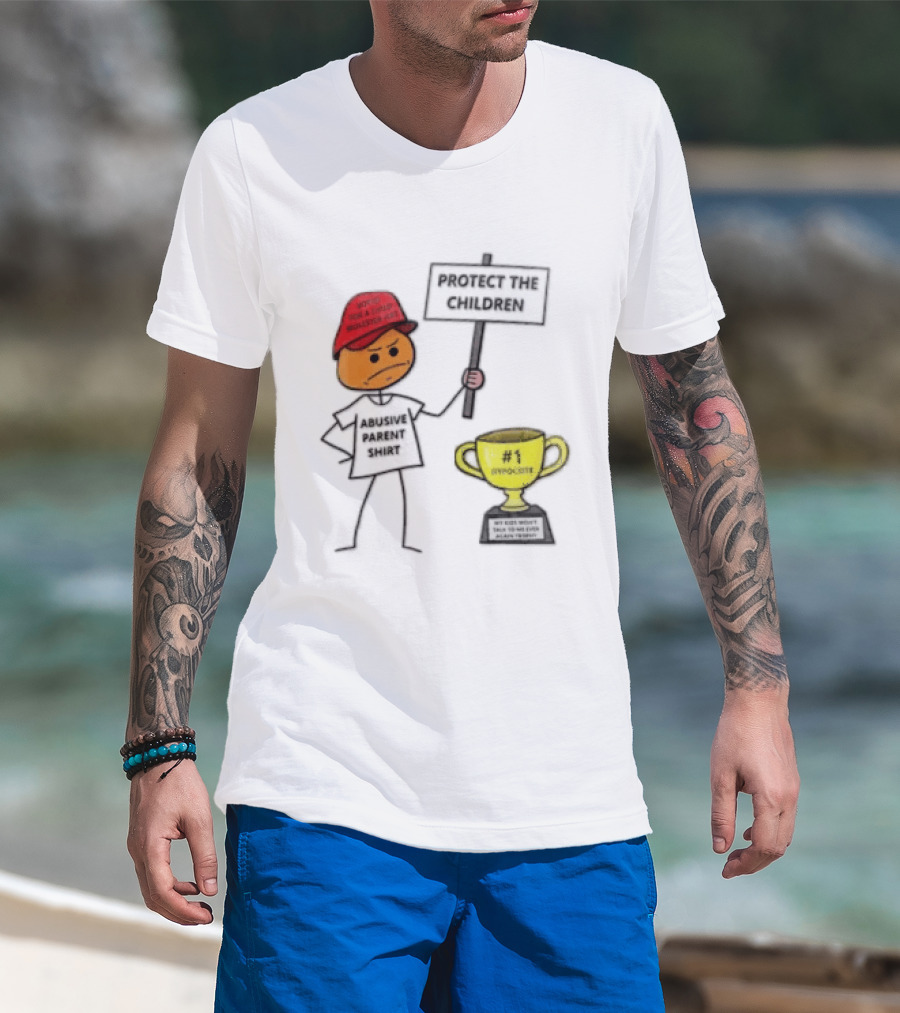 Voted FOR A Child Molester HAT Protect THE Children Abusive Parent Hypocrite Trophy T-Shirt