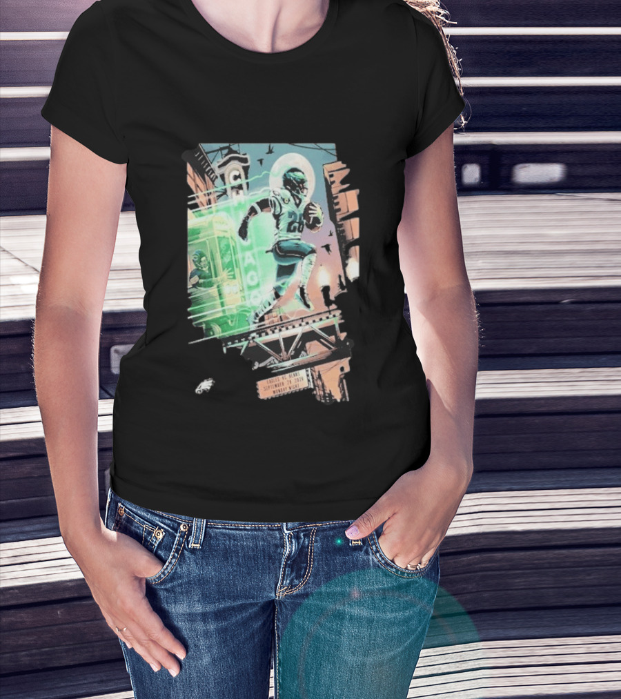 Chicago Bears Eagles Clash Philadelphia Skyline September 28 2026 Monday Night Football T-Shirt