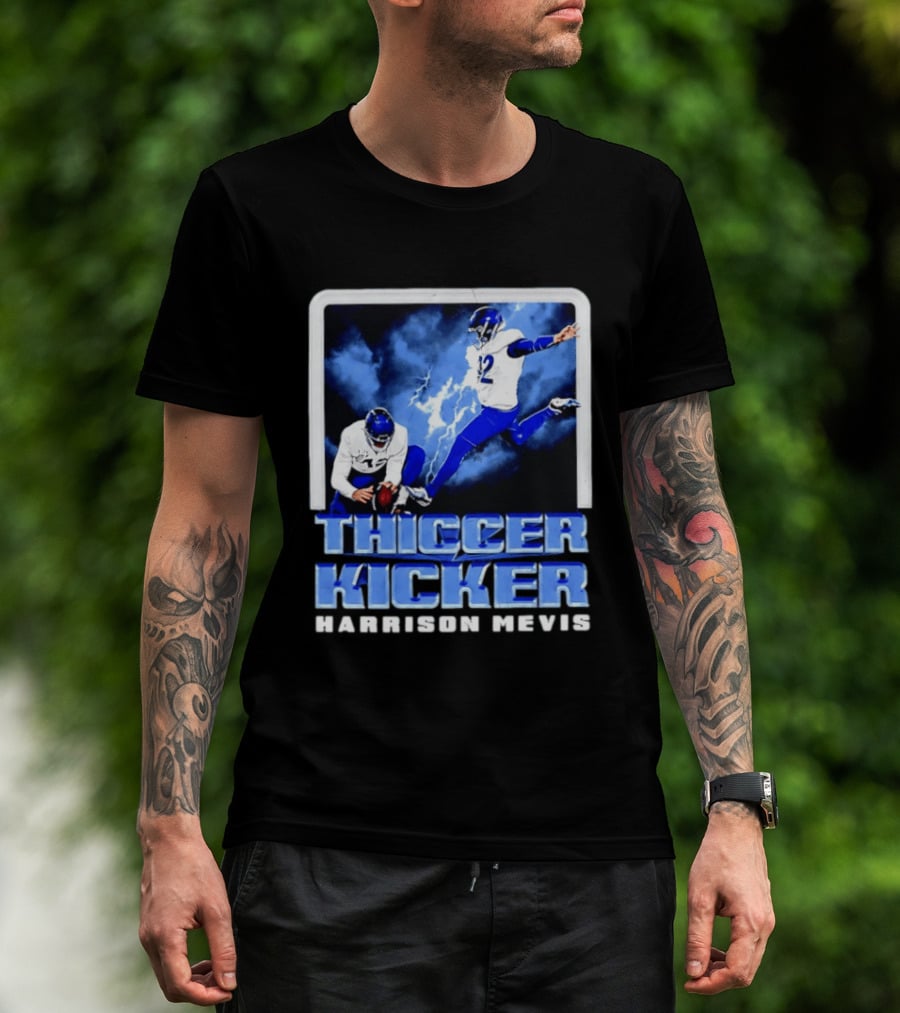 Los Angeles Rams Thiccer Kicker Harrison Mevis Football Action T-Shirt