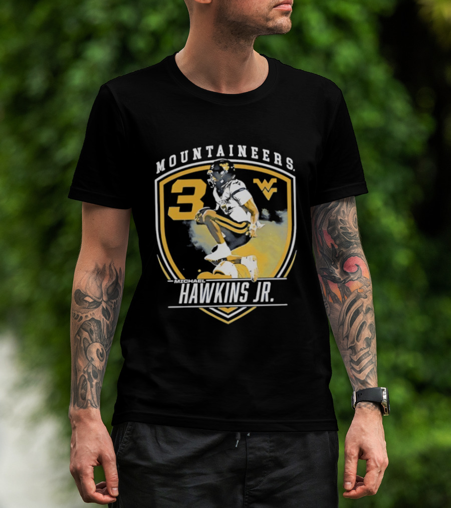 Mountaineers Hawkins Jr. 3 West Virginia WV T-Shirt