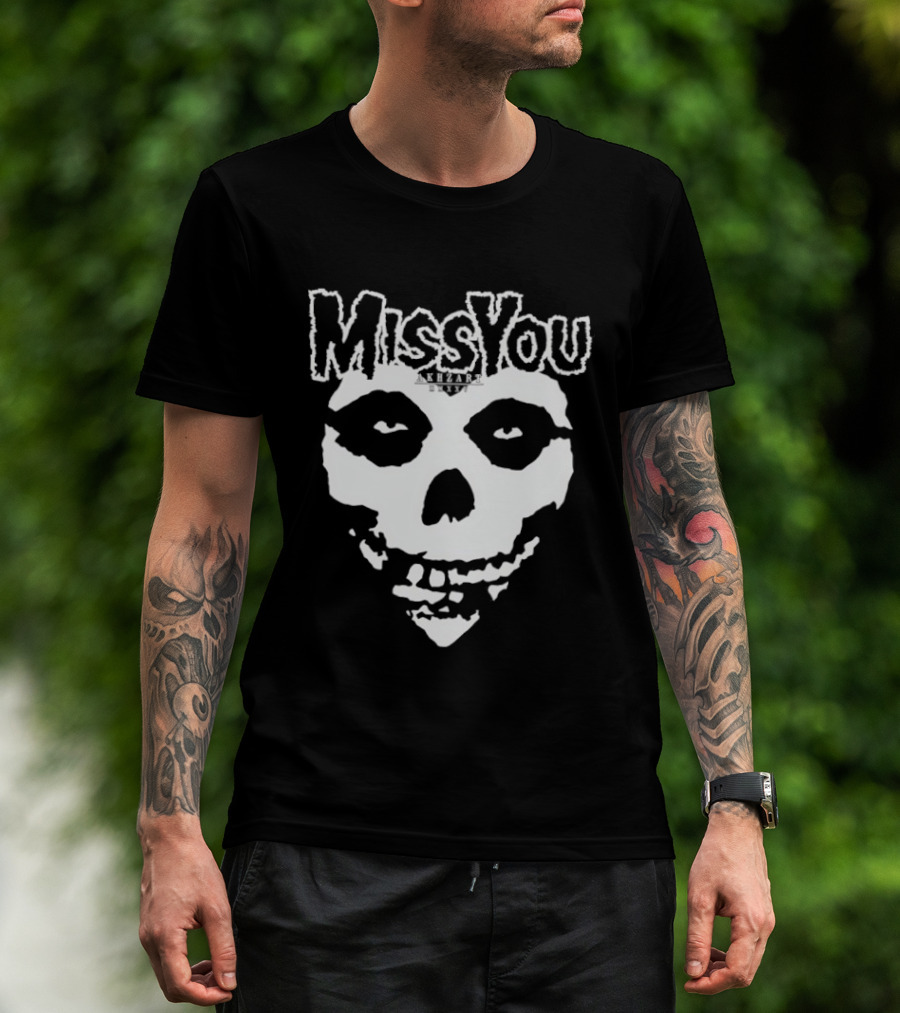 Miss You Skull Gothic Dark MMXXV Akhzart T-Shirt