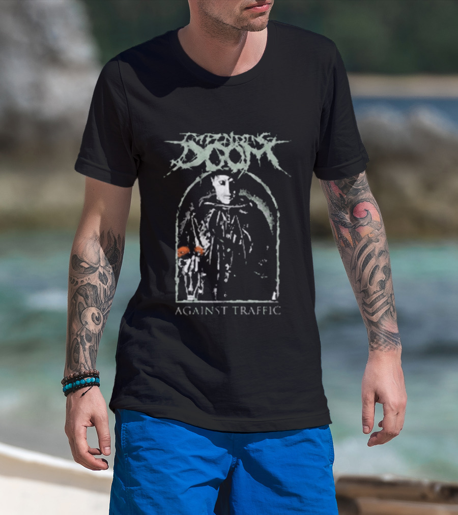 Impending Doom Against Traffic Skeleton T-Shirt