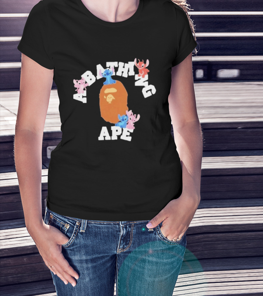 Original Bape A Bathing Ape Disney Stitch Collaboration T-Shirt