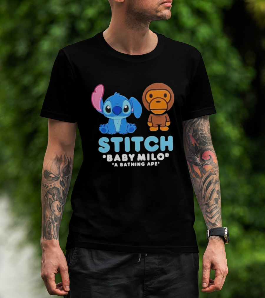 Bape X Disney Stitch Baby Milo A Bathing Ape Collab 2026 T-Shirt
