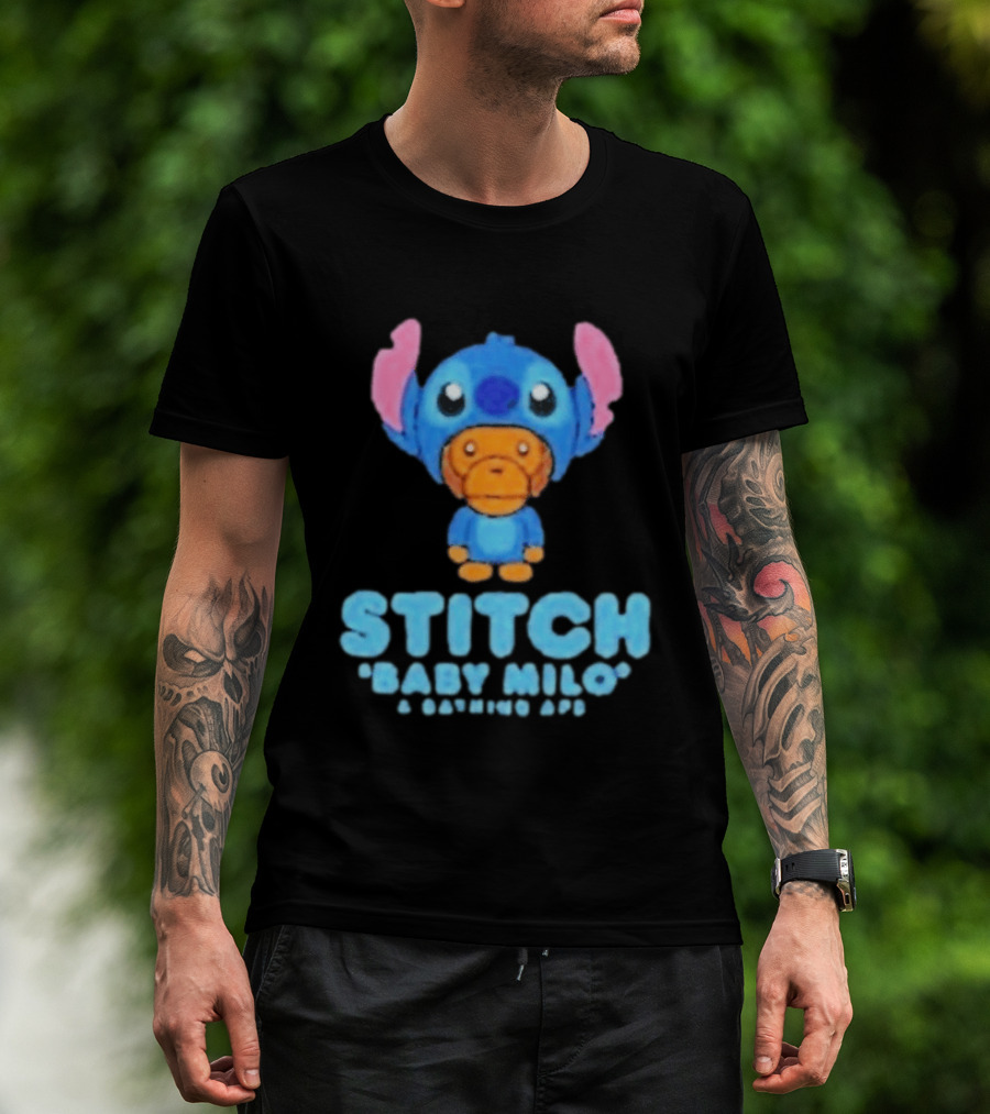 Original Bape X Disney Stitch Baby Milo Collaboration 2026 T-Shirt