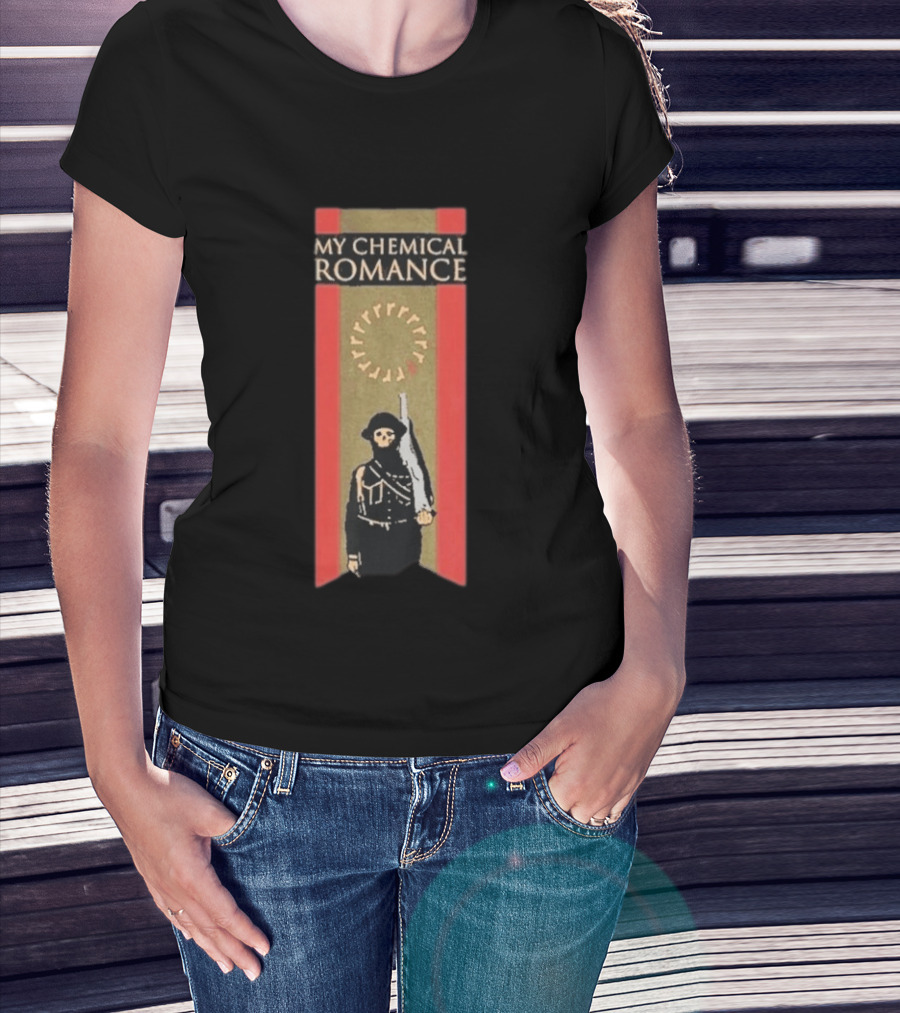 My Chemical Romance Soldier Marching Band Uniform Red Black Gold T-Shirt