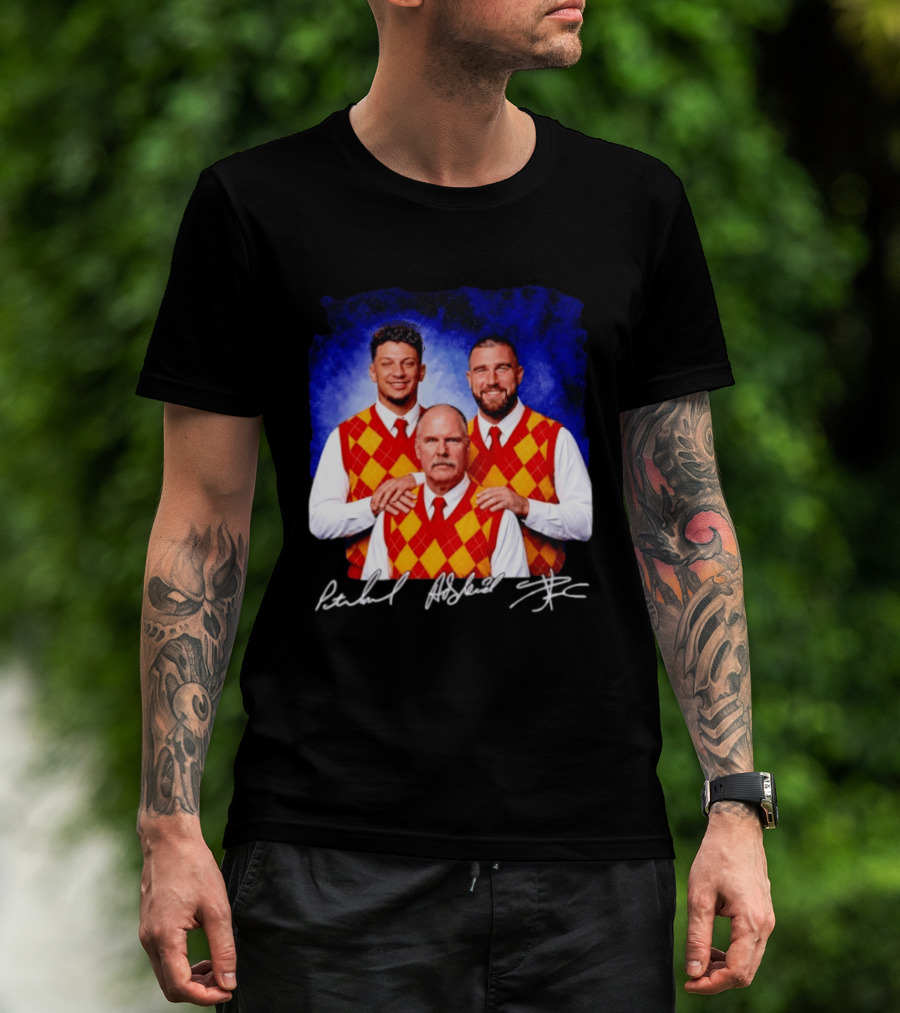 Patrick Mahomes Andy Reid Travis Kelce Kansas City Chiefs Step Brothers T-Shirt