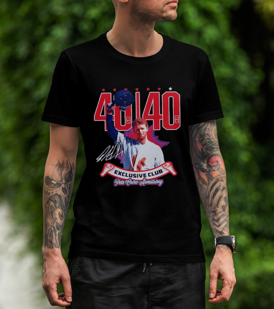 40 40 Club Curtain Call Pete Crow Armstrong Exclusive Chicago Cubs T-Shirt
