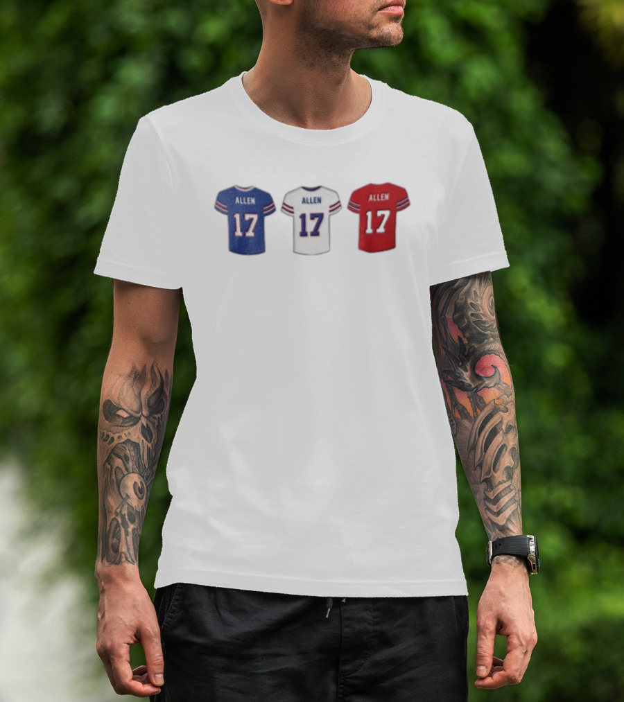 Allen Jerseys Buffalo 17 Football T-Shirt