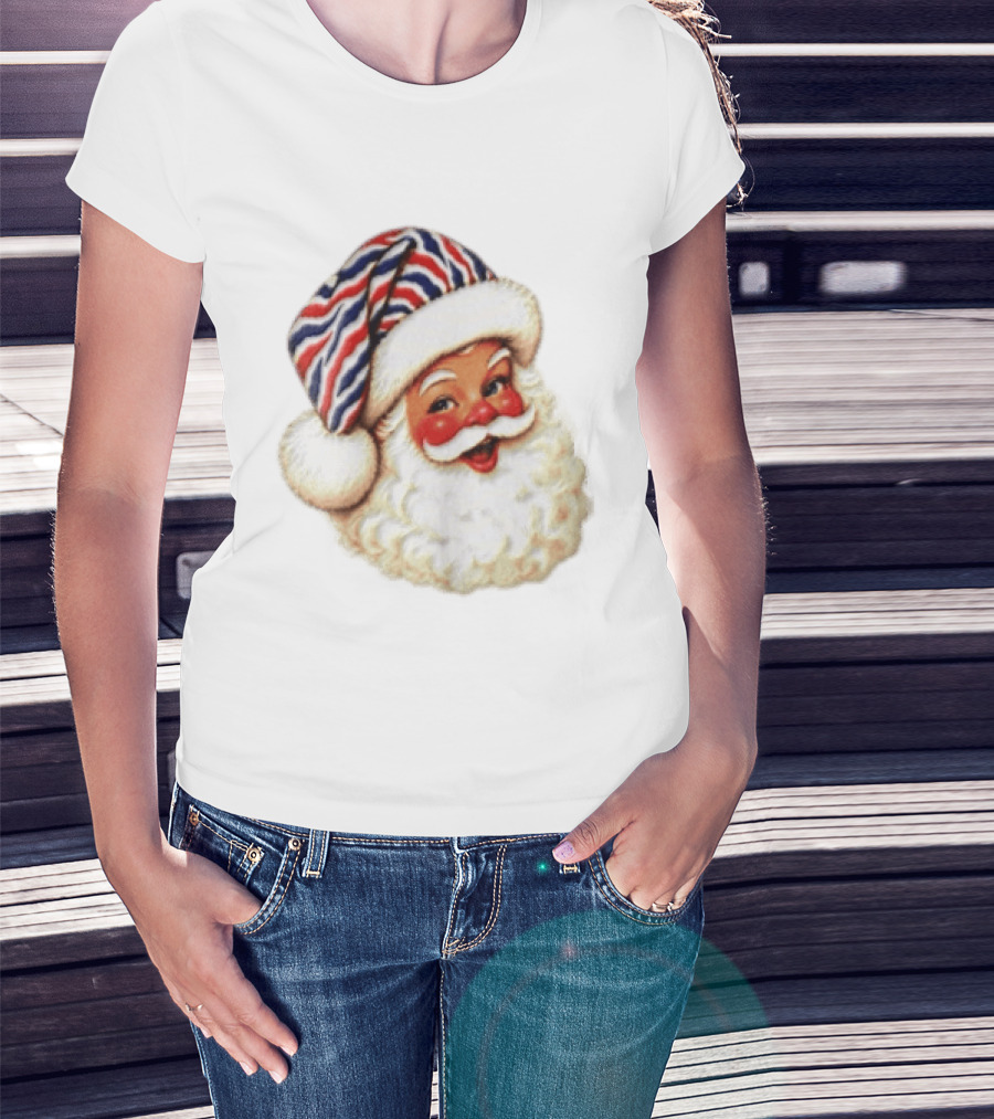 Buffalo Santa Christmas Holiday Vintage Cheerful Festive T-Shirt