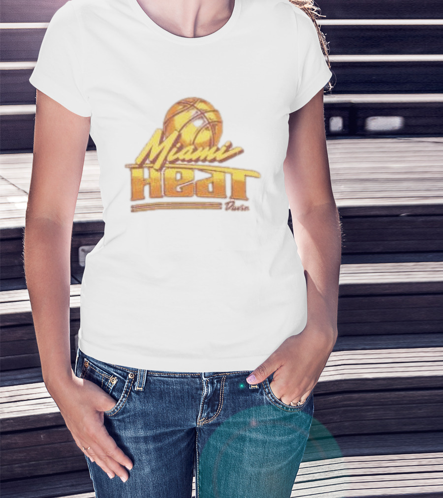 Miami Heat Store Court Culture X Duvin Sundown Vintage Basketball T-Shirt