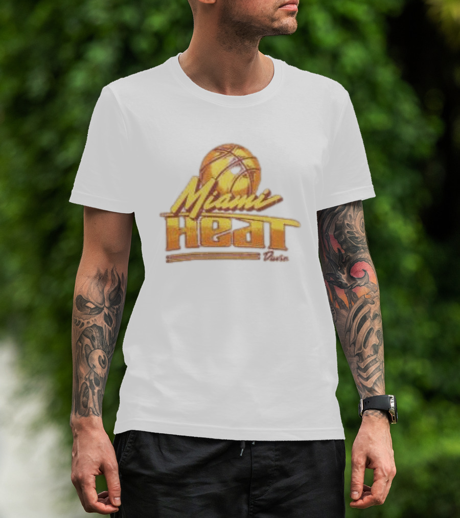 Miami Heat Store Court Culture X Duvin Sundown Vintage Basketball T-Shirt
