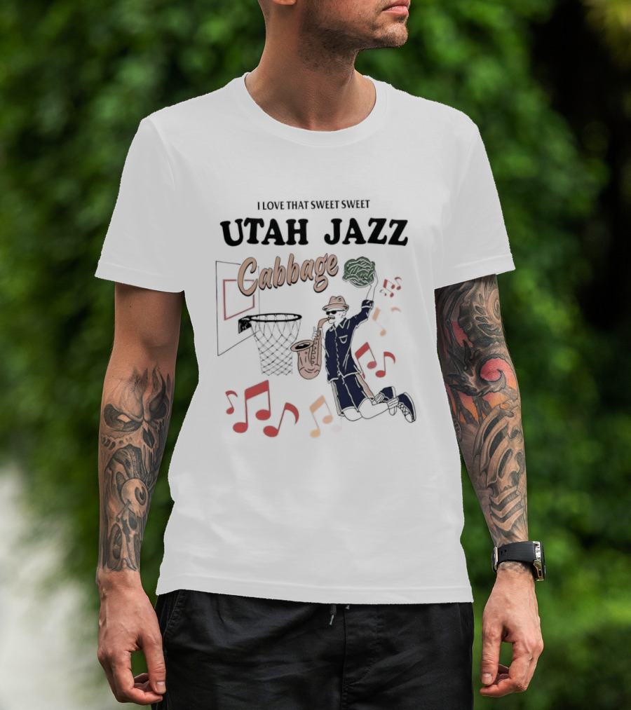 Sweet Sweet Utah Jazz Cabbage Music Basketball Player Scene T-Shirt