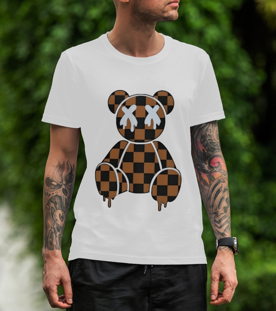 Jamie Foxx Jimmy Kimmel Live Checkered X Eyes Dripping Teddy Bear T-Shirt
