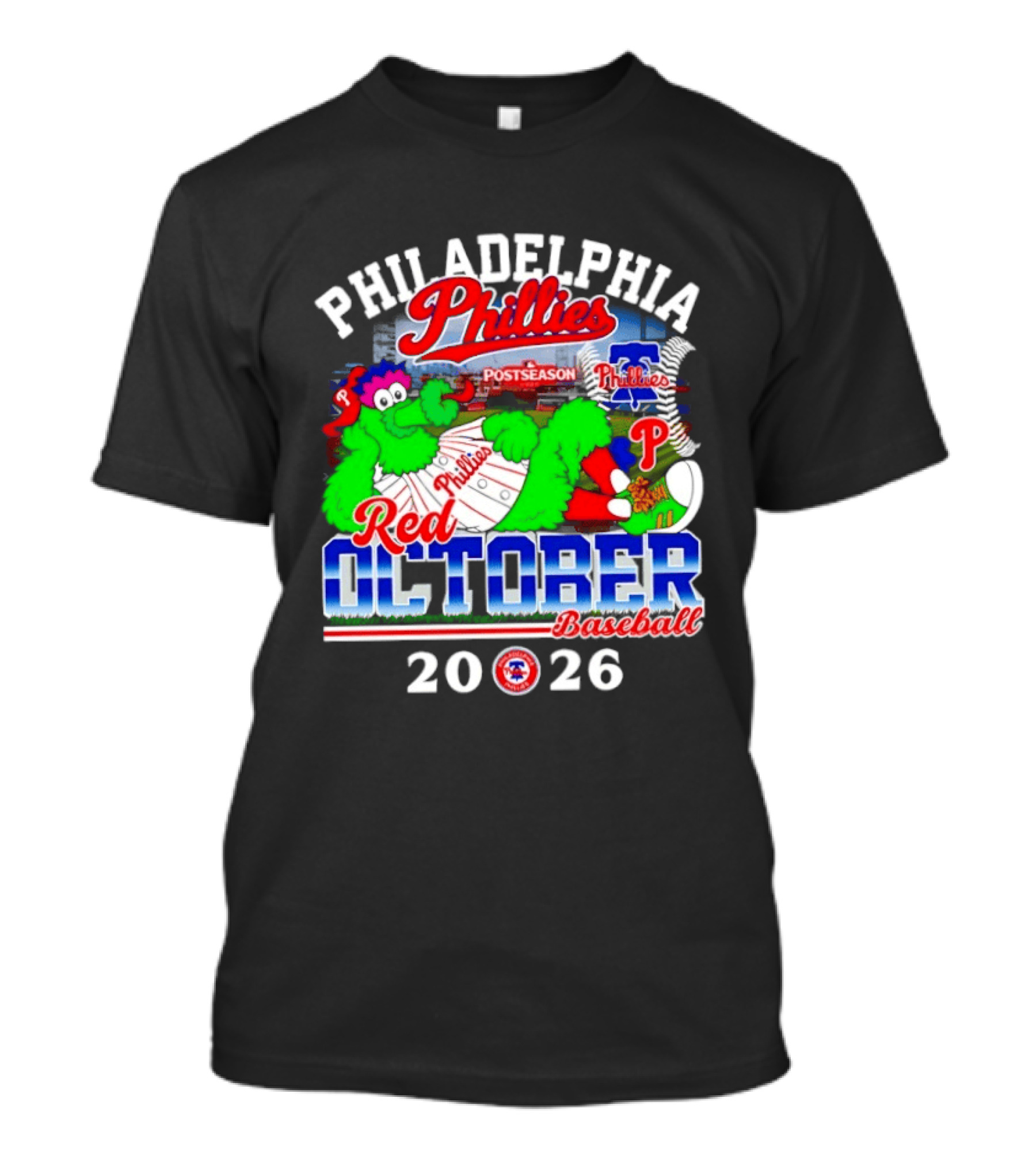 Philadelphia Phillies 2026 Red October Postseason Baseball T-Shirt
