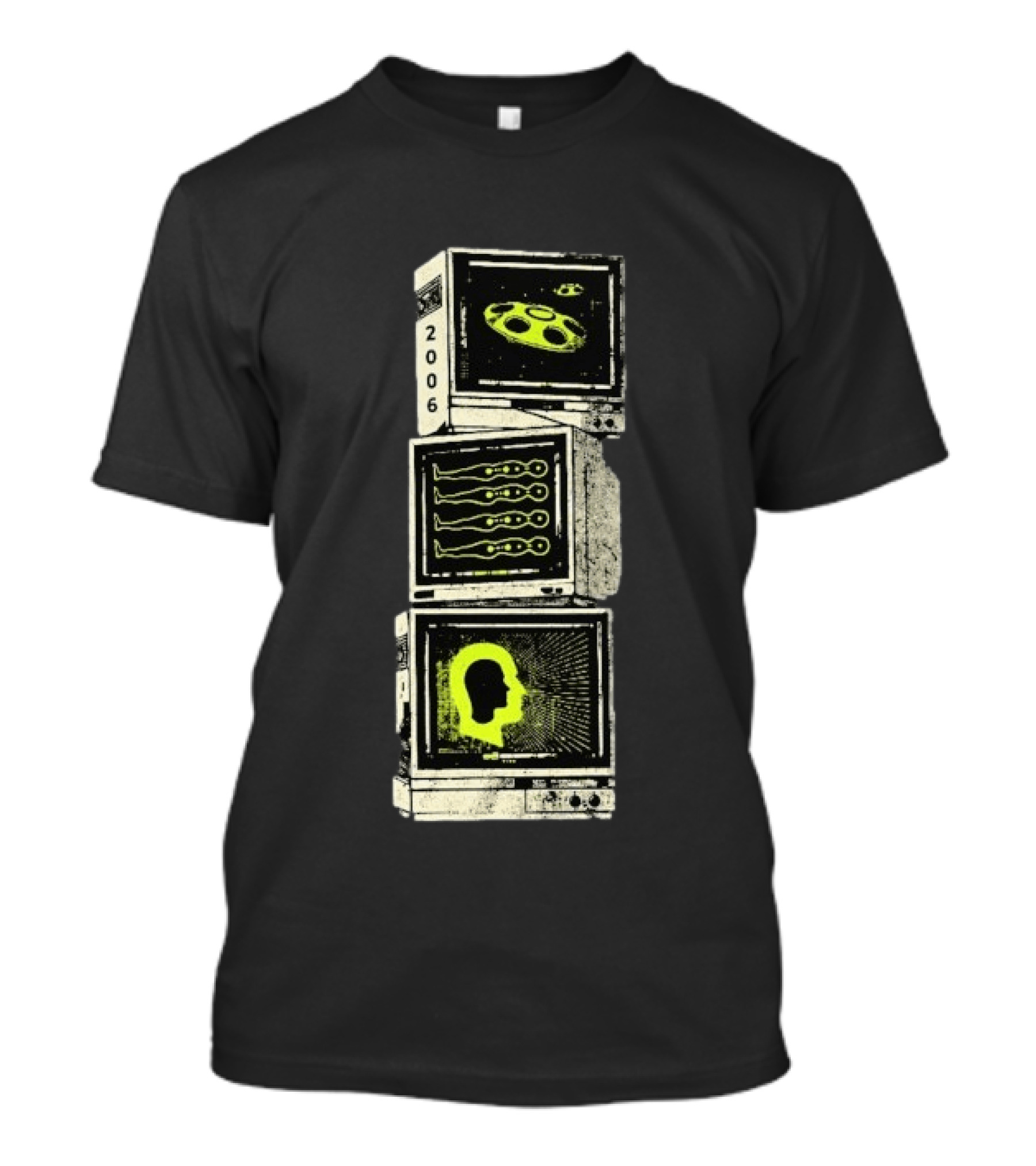 Brand New The Devil And God Are Raging Inside Me 2006 Signal Stack Retro Monitors T-Shirt