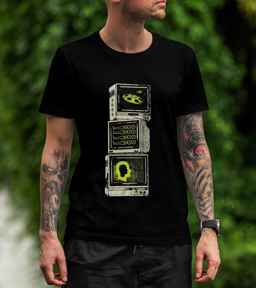 Brand New The Devil And God Are Raging Inside Me 2006 Signal Stack Retro Monitors T-Shirt