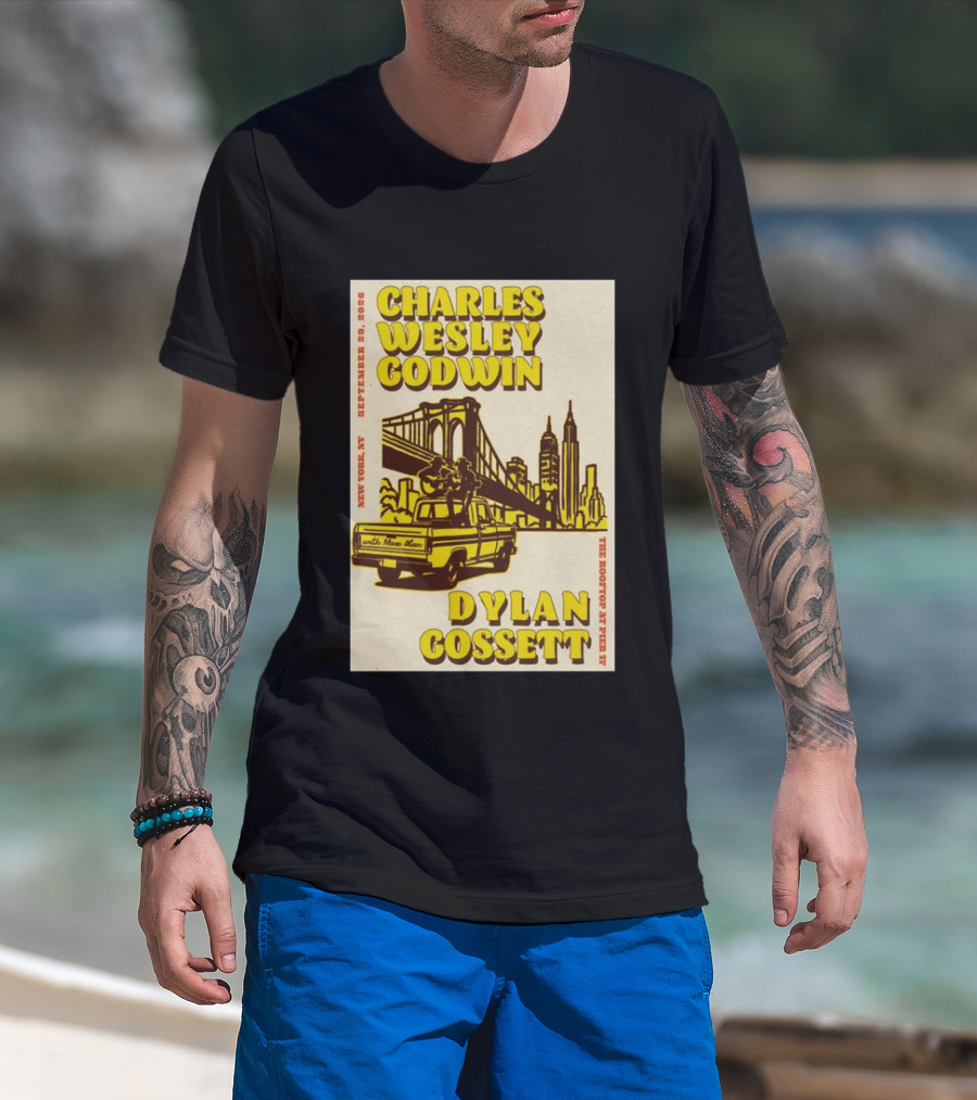 Charles Wesley Godwin Rooftop Pier 17 New York September 2026 Dylan Gossett T-Shirt