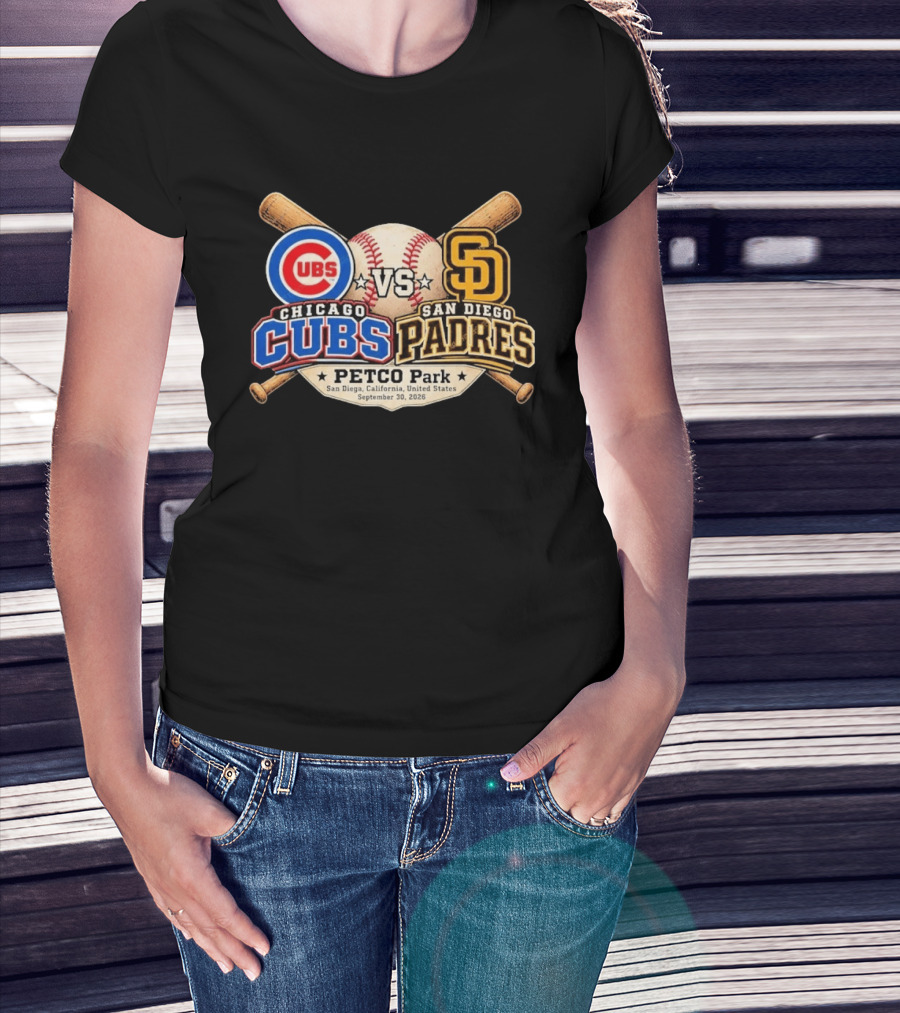 Chicago Cubs Vs San Diego Padres MLB NL Wild Card Series Game 2 PETCO Park San Diego September 30 2026 T-Shirt