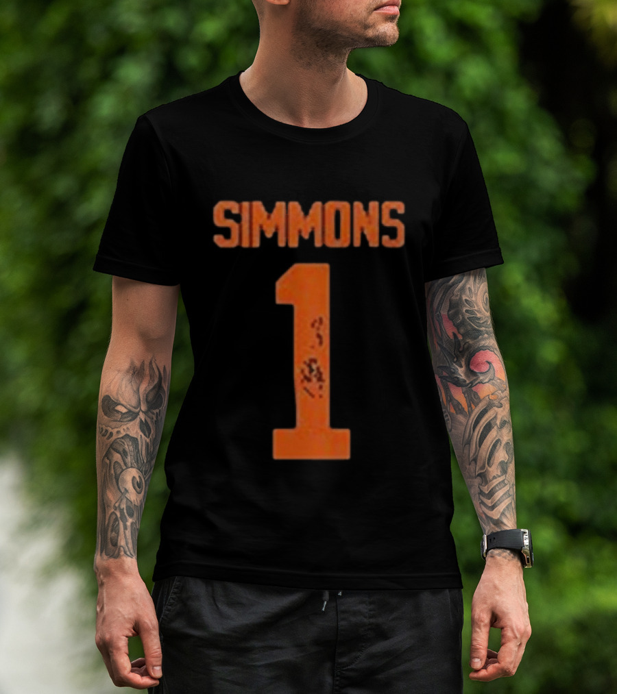 SIMMONS 1 Texas Longhorns Football T-Shirt
