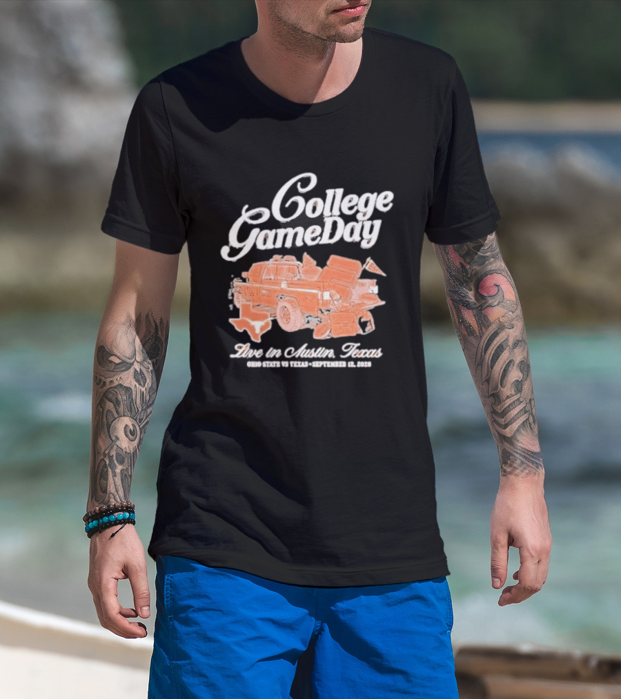 College Gameday Live In Austin Texas 2026 Texas Longhorns Tailgate Truck T-Shirt