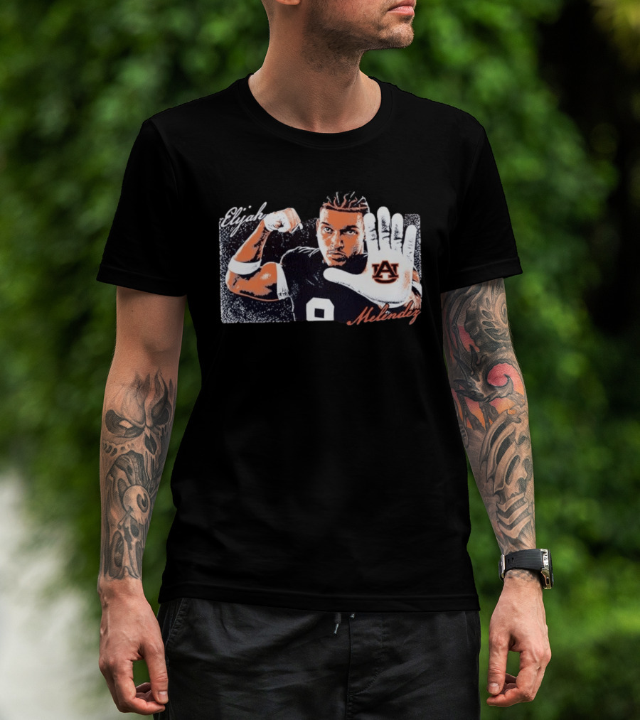 Elijah Melendez Auburn Tigers Football AU Hand Gesture T-Shirt