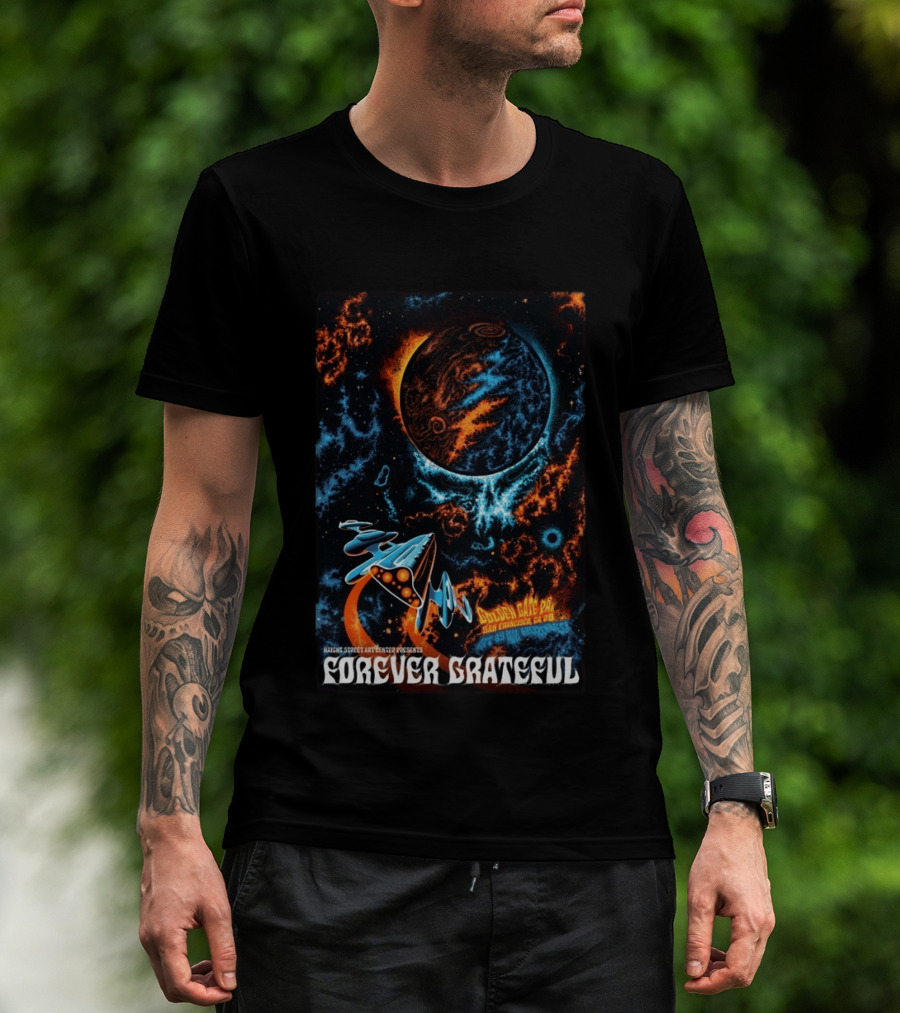 Forever Grateful Haight Street Art Center Golden Gate Park San Francisco 2026 Vibrant Cosmic Scene T-Shirt