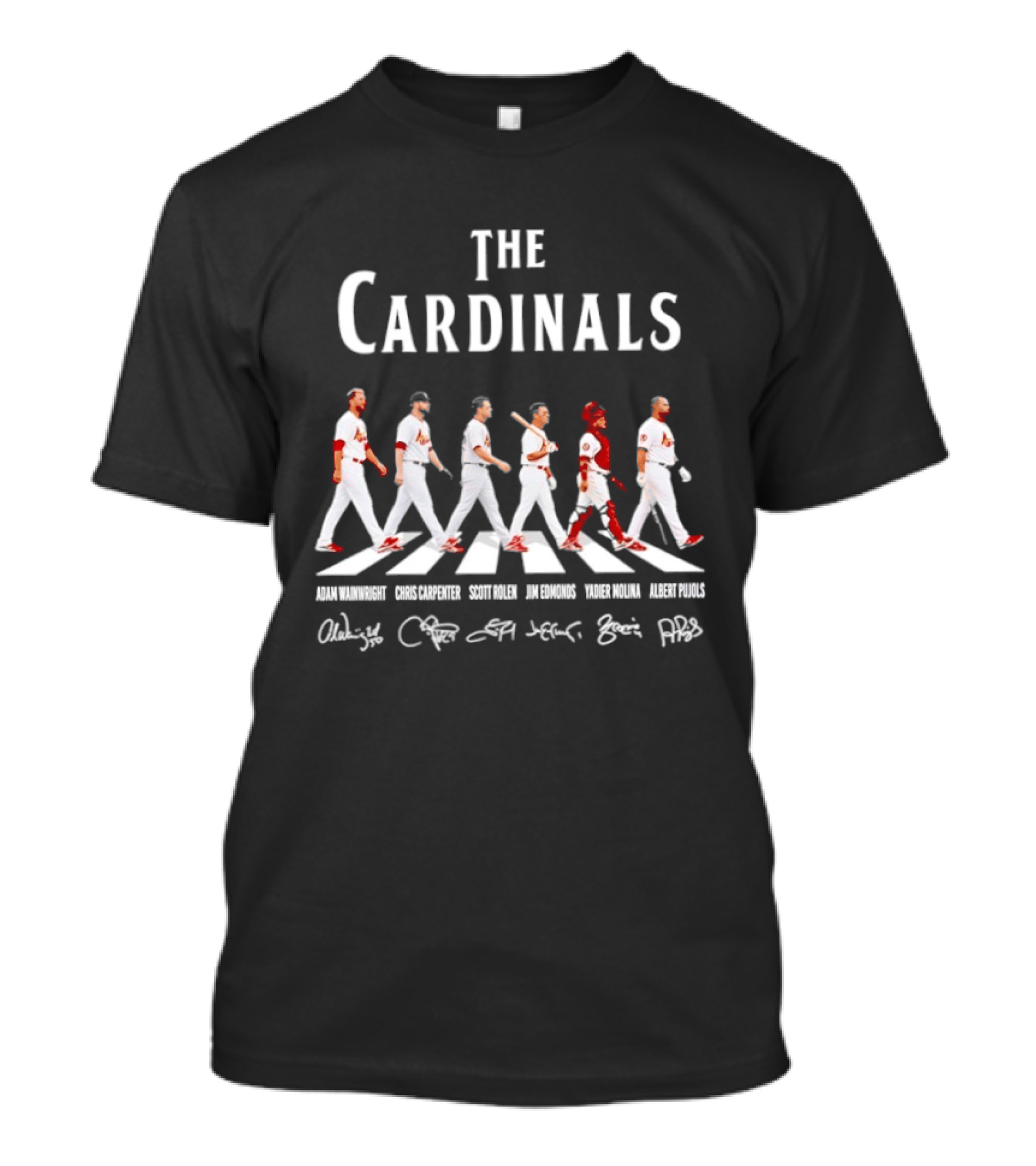 The Cardinals Abbey Road St. Louis Baseball Team Players Crossing T-Shirt