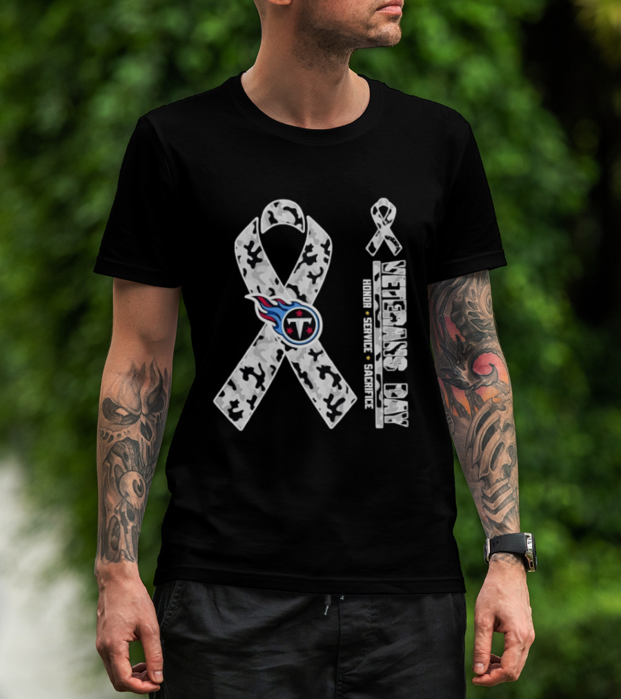 Tennessee Titans X Veterans Day 2026 Honor Service Sacrifice T-Shirt