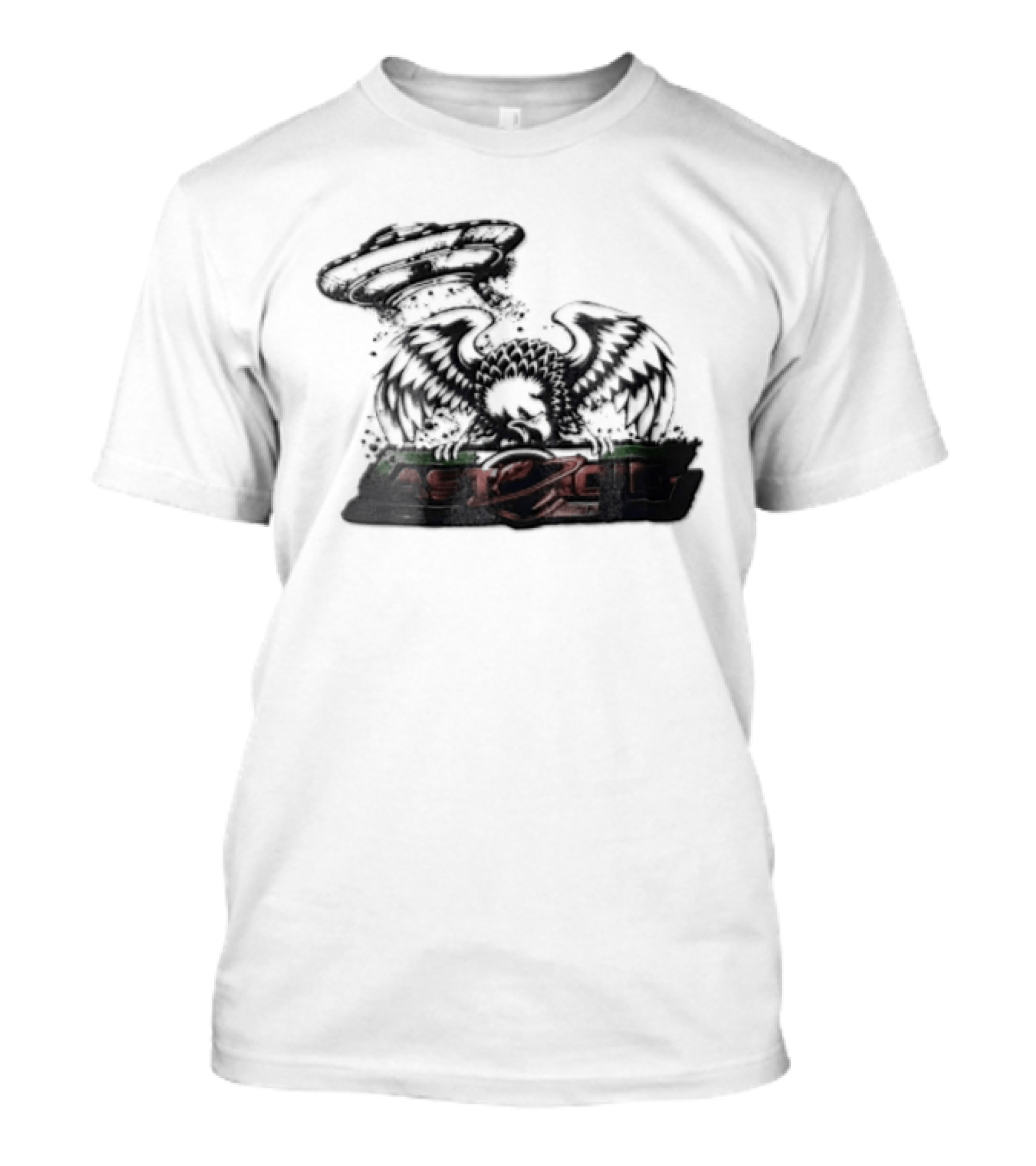 Eagle Spreading Wings With UFO Above T-Shirt