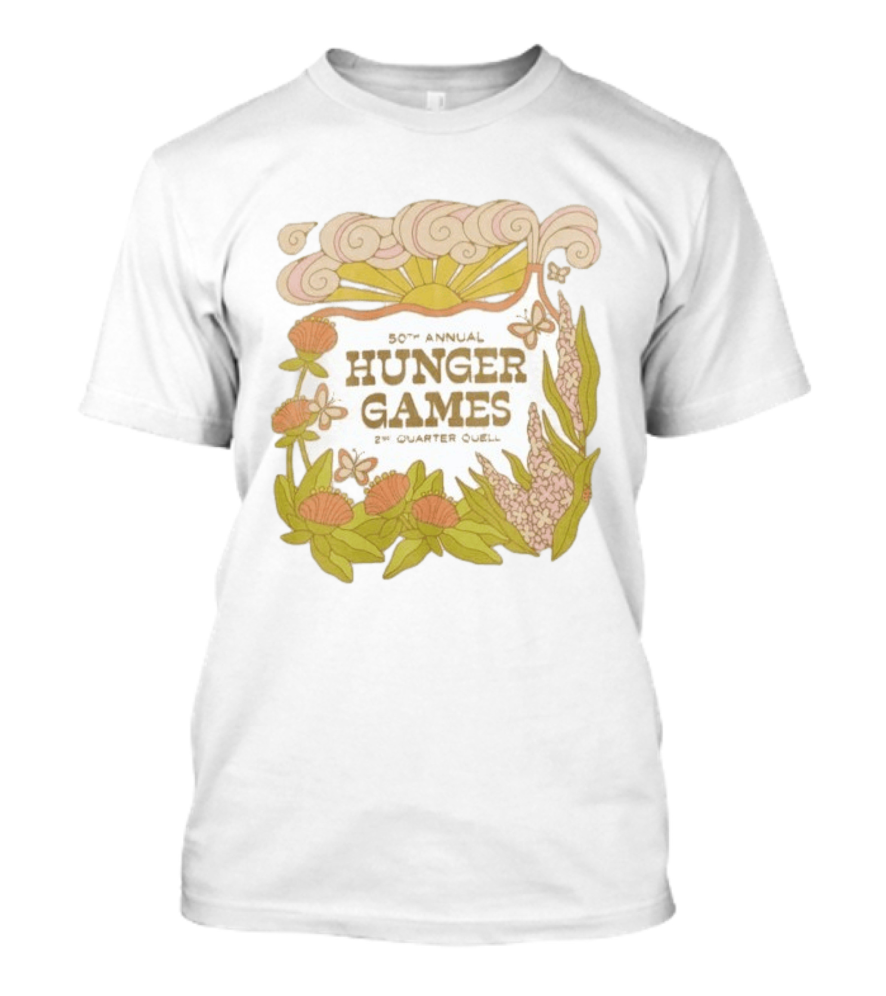50th Annual Hunger Games 2nd Quarter Quell Floral Sun T-Shirt