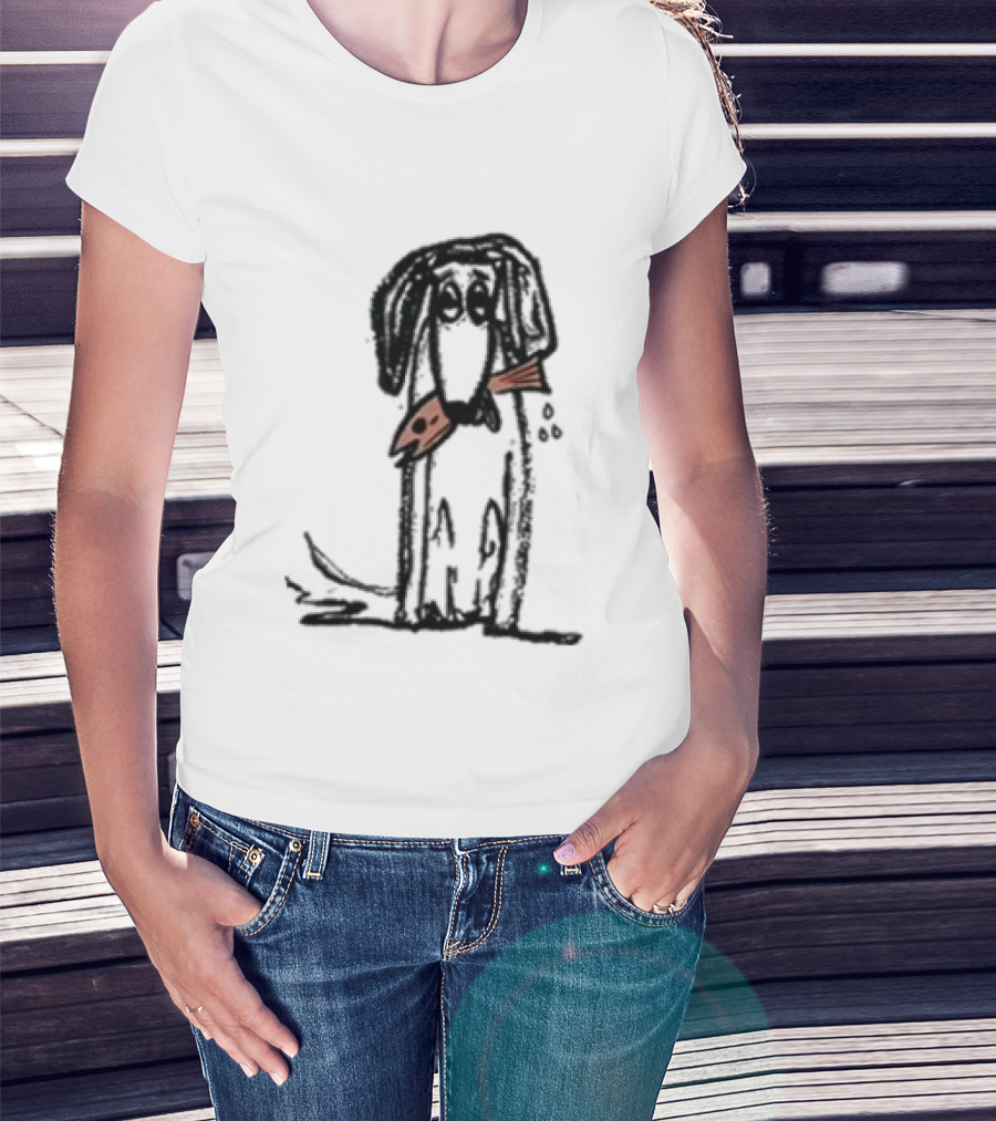 Leftover Salmon Good Dog Fish Band Artful Canine With Fish Collar T-Shirt
