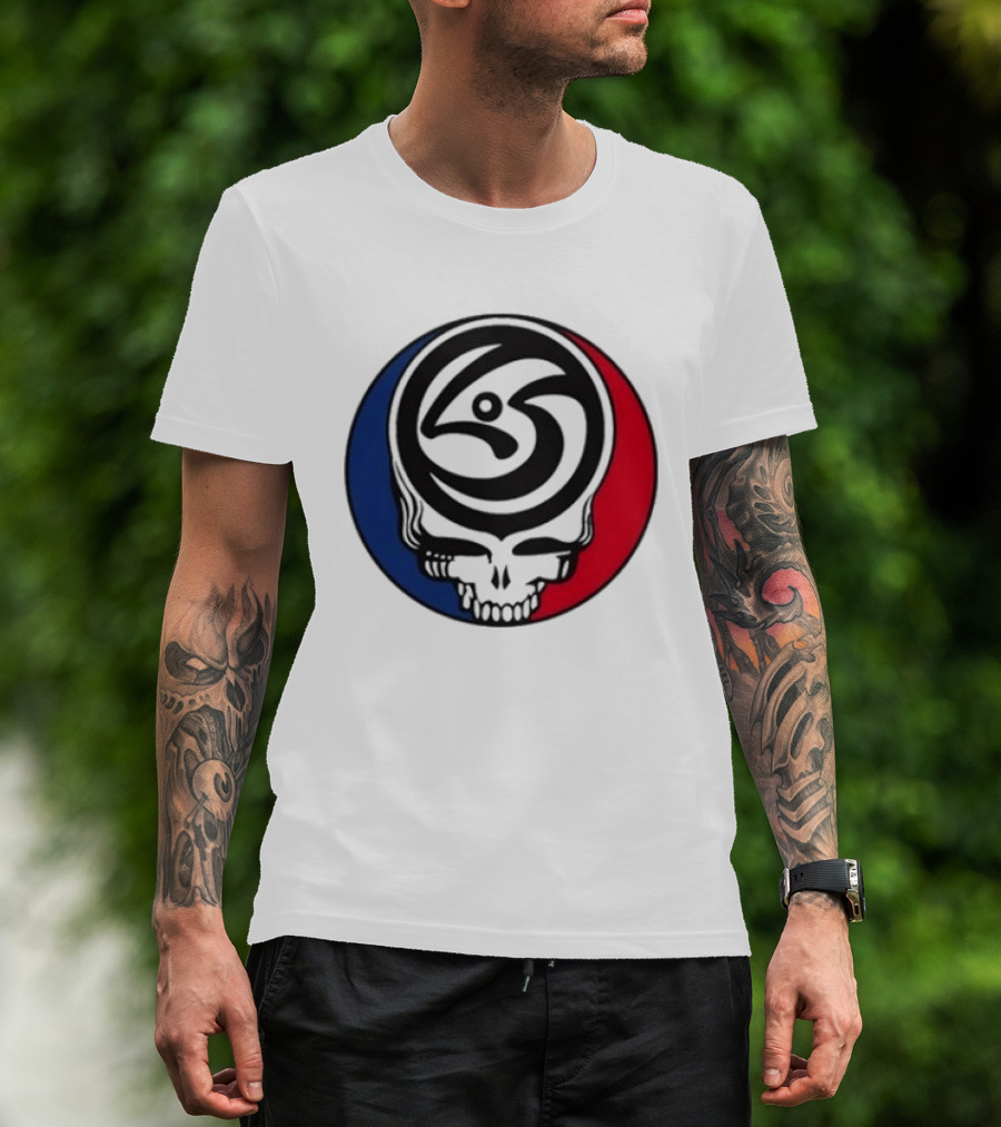 Leftover Salmon Grateful Dead Steal Your Face Salmon Garcia's Chicago March 6 8 2026 T-Shirt