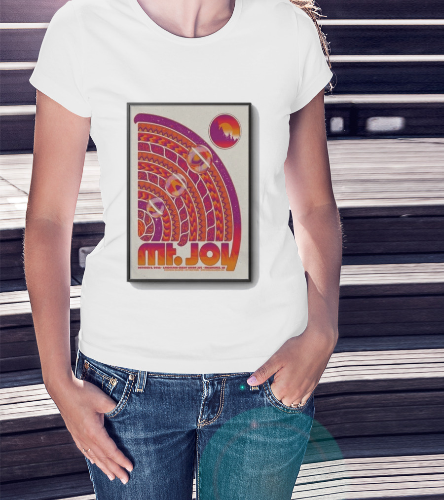 MT. Joy October 2 2026 Landmark Credit Union Live Milwaukee WI Psychedelic Sunset T-Shirt