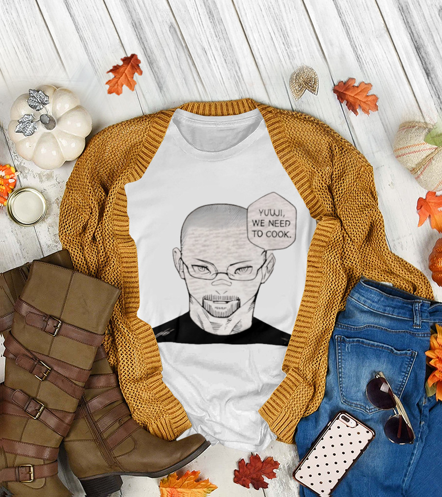 Satoru Gojo Walter White Crossover YUUJI WE NEED TO COOK Anime Manga Fusion T-Shirt