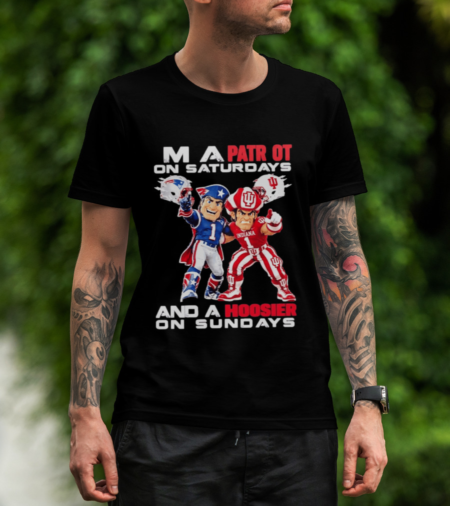 Patriot And Hoosier Football Saturdays Sundays Mascots T-Shirt